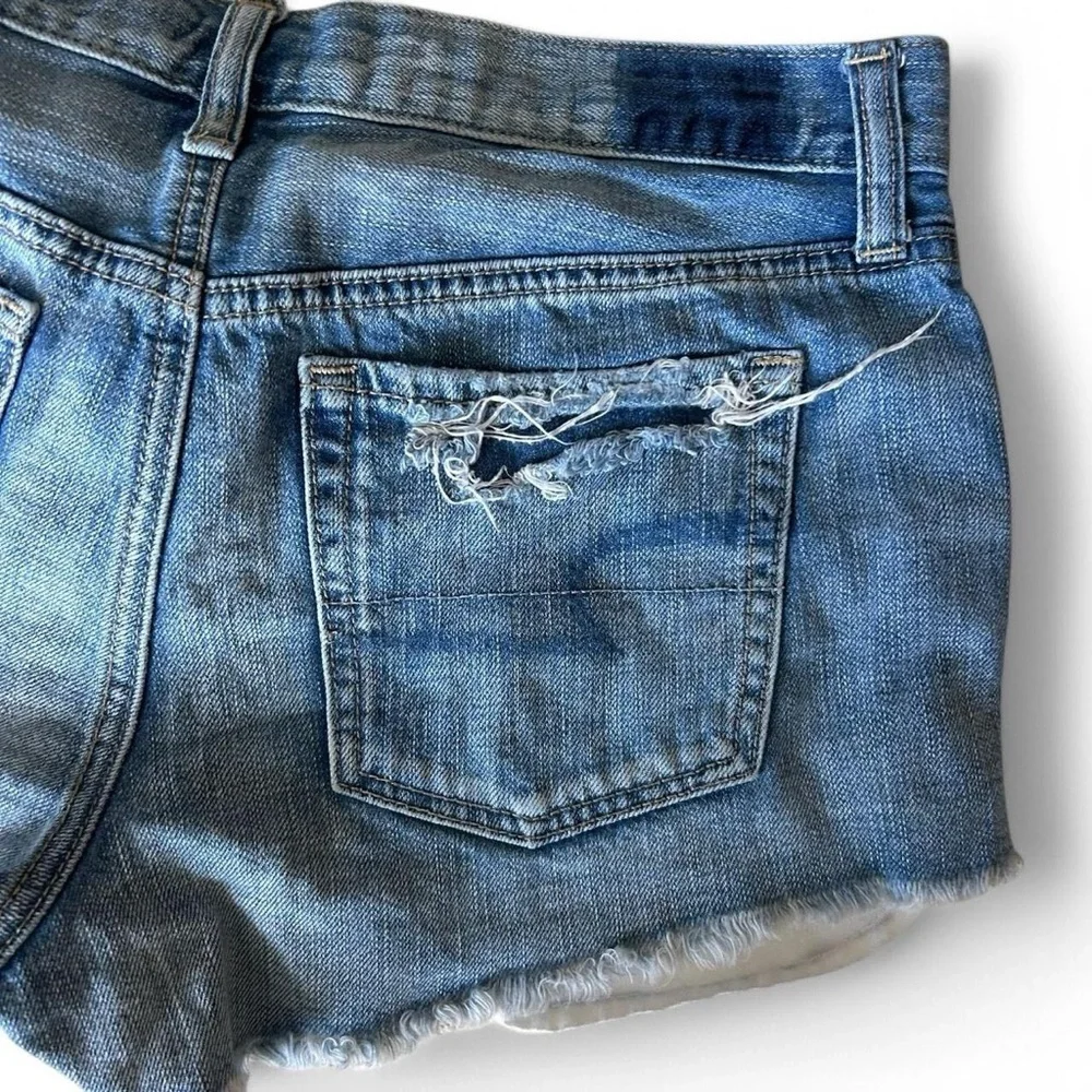 American Eagle Vintage Hi-Rise Festival Destroyed Denim Shorts, Size 4
